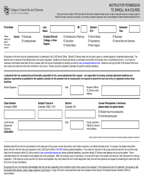 Instructor Permission to Enroll in a Course