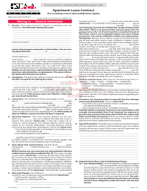 Texas Apartment Lease Contract
