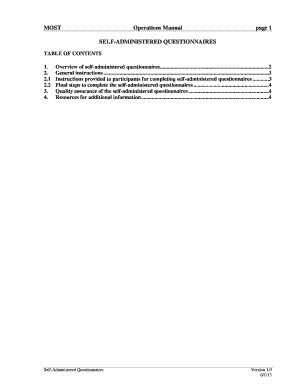 Self-Administered Questionnaires
