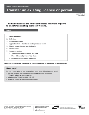 Liquor Licence Transfer Application