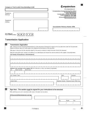 Transmission Application Form