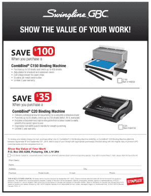 CombBind Rebate Form