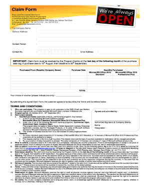 Microsoft Always Open Rewards Claim Form