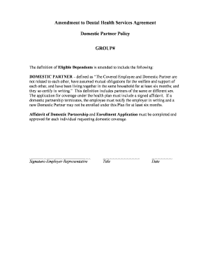 Domestic Partner Policy Amendment