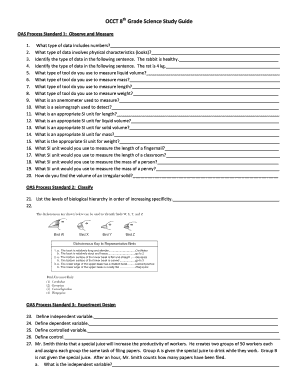 8th Grade Science Study Guide
