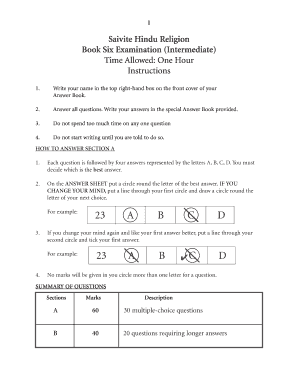 Saivite Hindu Religion Intermediate Exam