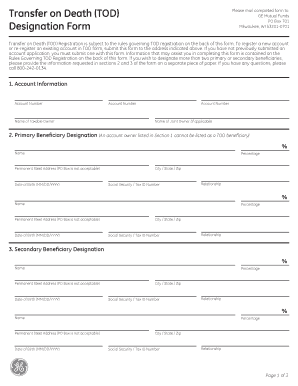 Transfer on Death (TOD) Registration Form