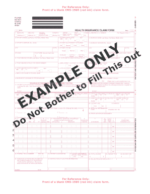 CMS-1500 Health Insurance Claim Form