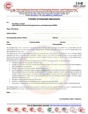 Transfer of Copyright Agreement