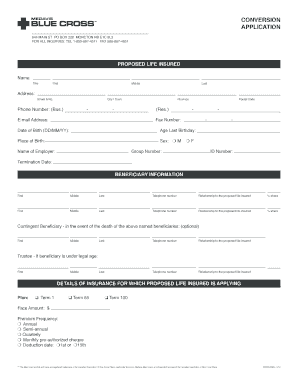 Life Insurance Conversion Application