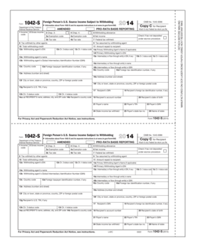 Form 1042-S for Foreign Person's U.S. Source Income