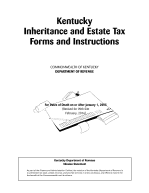 Kentucky Inheritance Tax Return