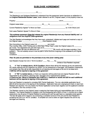 Sublease Agreement