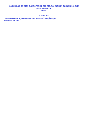 lease agreement month to month