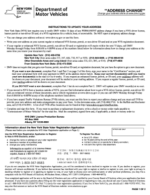 New York DMV Address Change Form