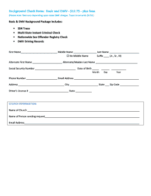 Background Check Form