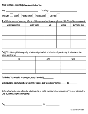 Annual Continuing Education Report