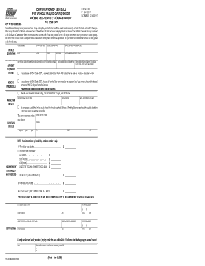 California Lien Sale Certification Form