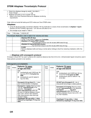 STEMI Alteplase Thrombolytic Protocol