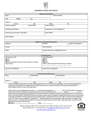 Residential Rental Application