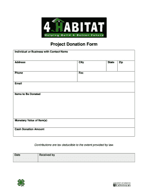 Project Donation Form