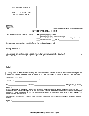 California Intersposal Deed