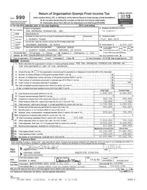 Form 990 (2013) - USA Swimming Foundation