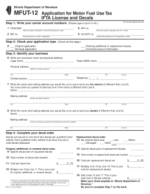 Illinois Motor Fuel Use Tax Application