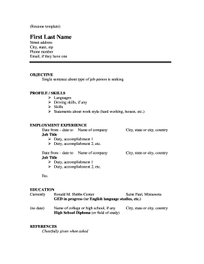 Resume Template