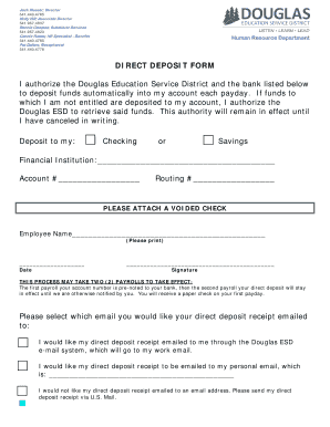 Direct Deposit Form