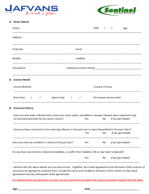 Motor Insurance Proposal Form