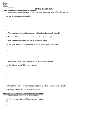 Chapter 20 Study Guide