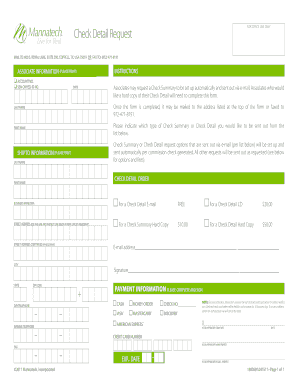 Check Detail Request Form