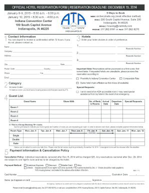 Official Hotel Reservation Form