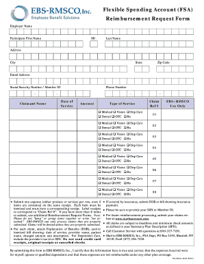Flexible Spending Account Reimbursement Request Form