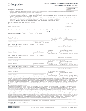 Direct Deposit Enrollment Form