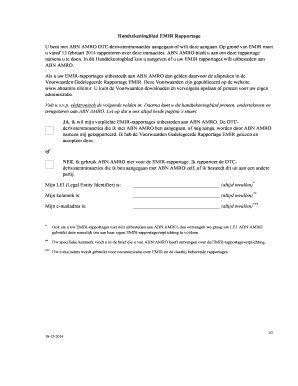 Handtekeningblad EMIR Rapportage