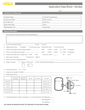 Nuclear Level Measurement Application Data Sheet