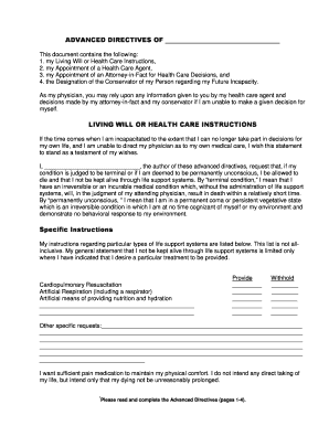 Illinois Advanced Directives Form