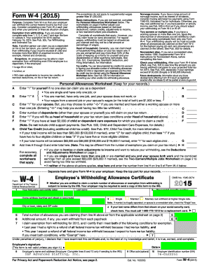 Form W-4 (2015)