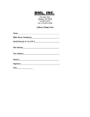 Address Change Form