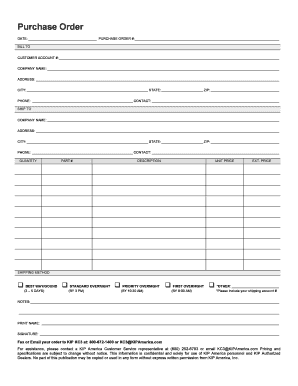 Purchase Order Form