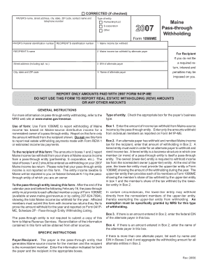 Maine Form 1099ME