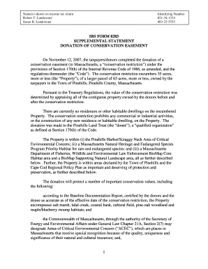 IRS Form 8283 Supplemental Statement