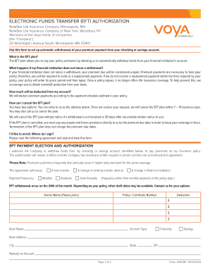 EFT Authorization Form