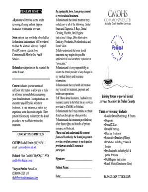 Dental Treatment Consent Form