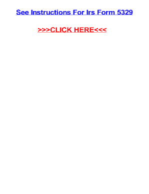 IRS Form 5329 Instructions