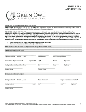 SIMPLE IRA Application Form