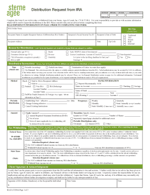 IRA Distribution Request Form
