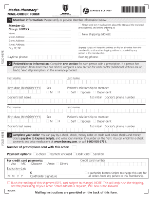 Medco Pharmacy Mail-Order Form